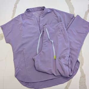 Figs Icy Purple Size Medium scrub set